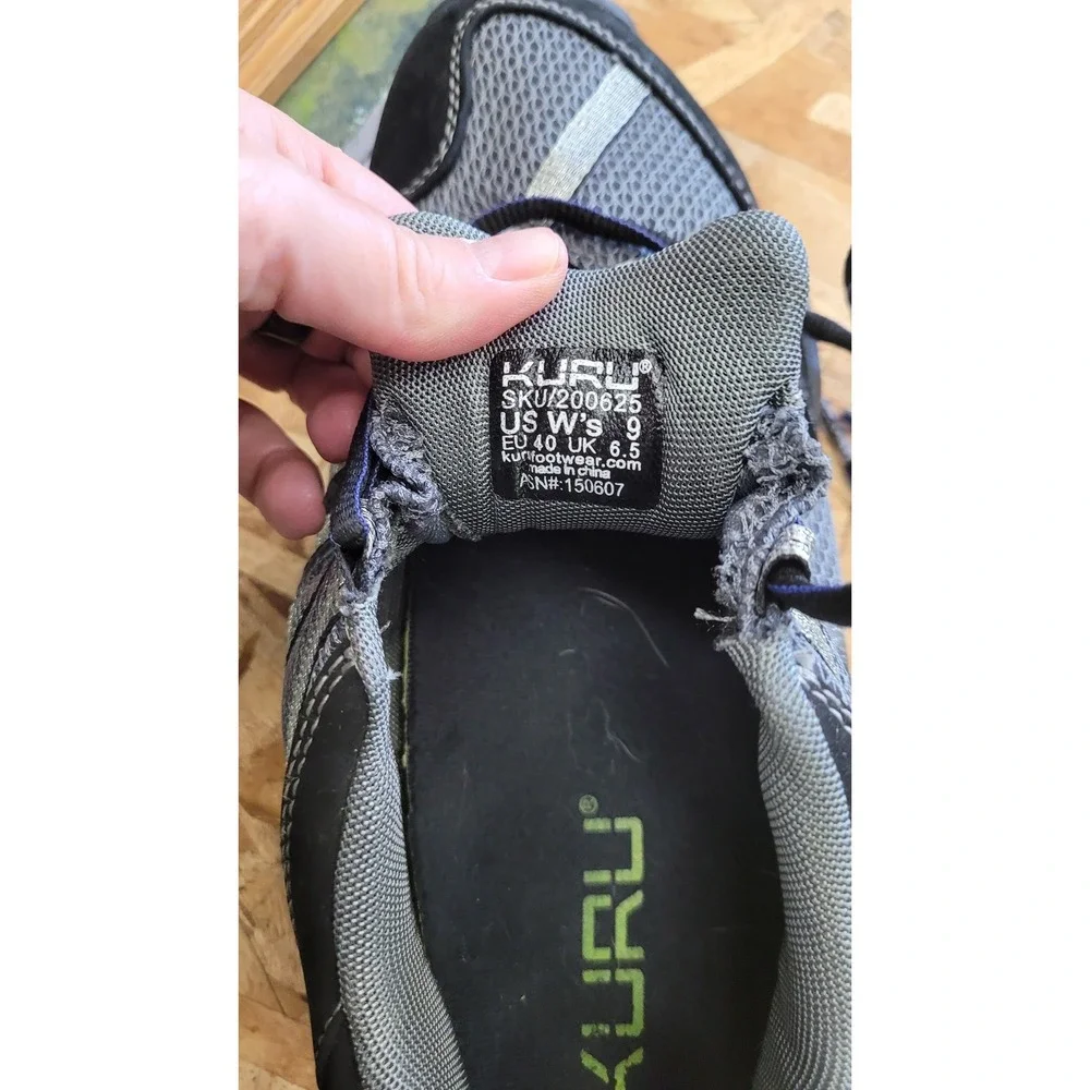 Kuru Quantum Womens 9 Grey Black Purple Mesh Walking Shoes 200625